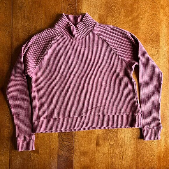 The North Face waffle mockneck shirt M - Picture 1 of 7